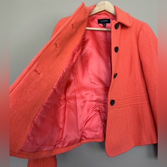 {Talbots} Wool Blend Short Jacket with Button Closure - Womens 4 - Picture 7 of 9